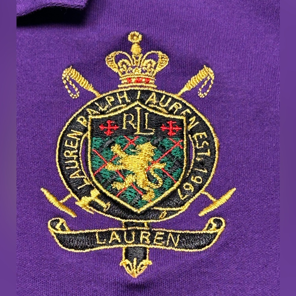 VTG 90’s Lauren Ralph Lauren Purple Polo with embroidered crest